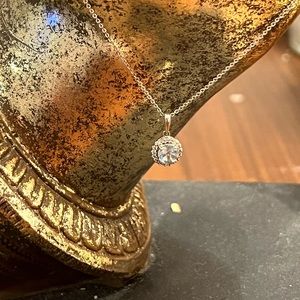 Sterling silver necklace.  Blue Topaz.